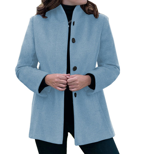 Damen Wollmantel mit schmalem Schnitt EB