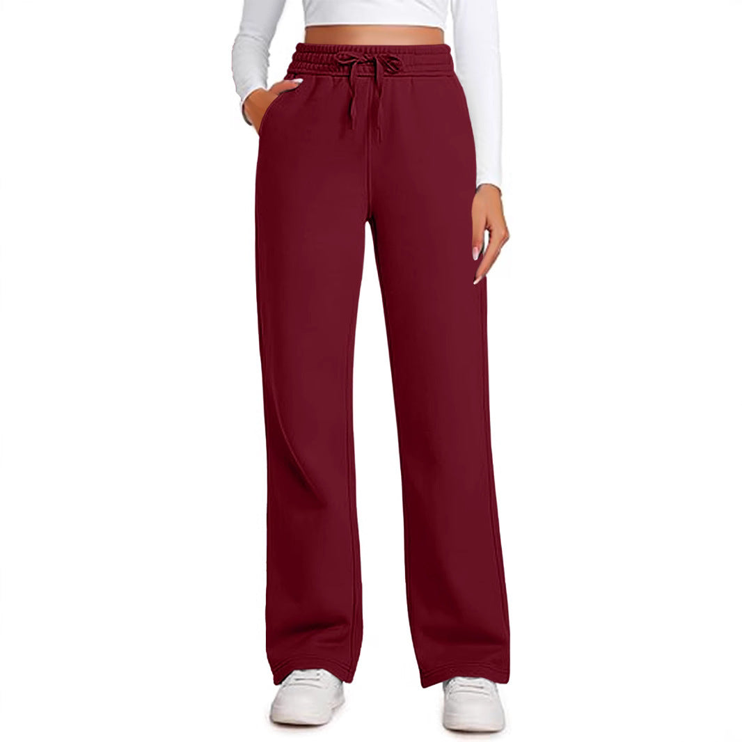 Damen Lässige Freizeithose mit weitem Schnitt und elastischem Bund EB