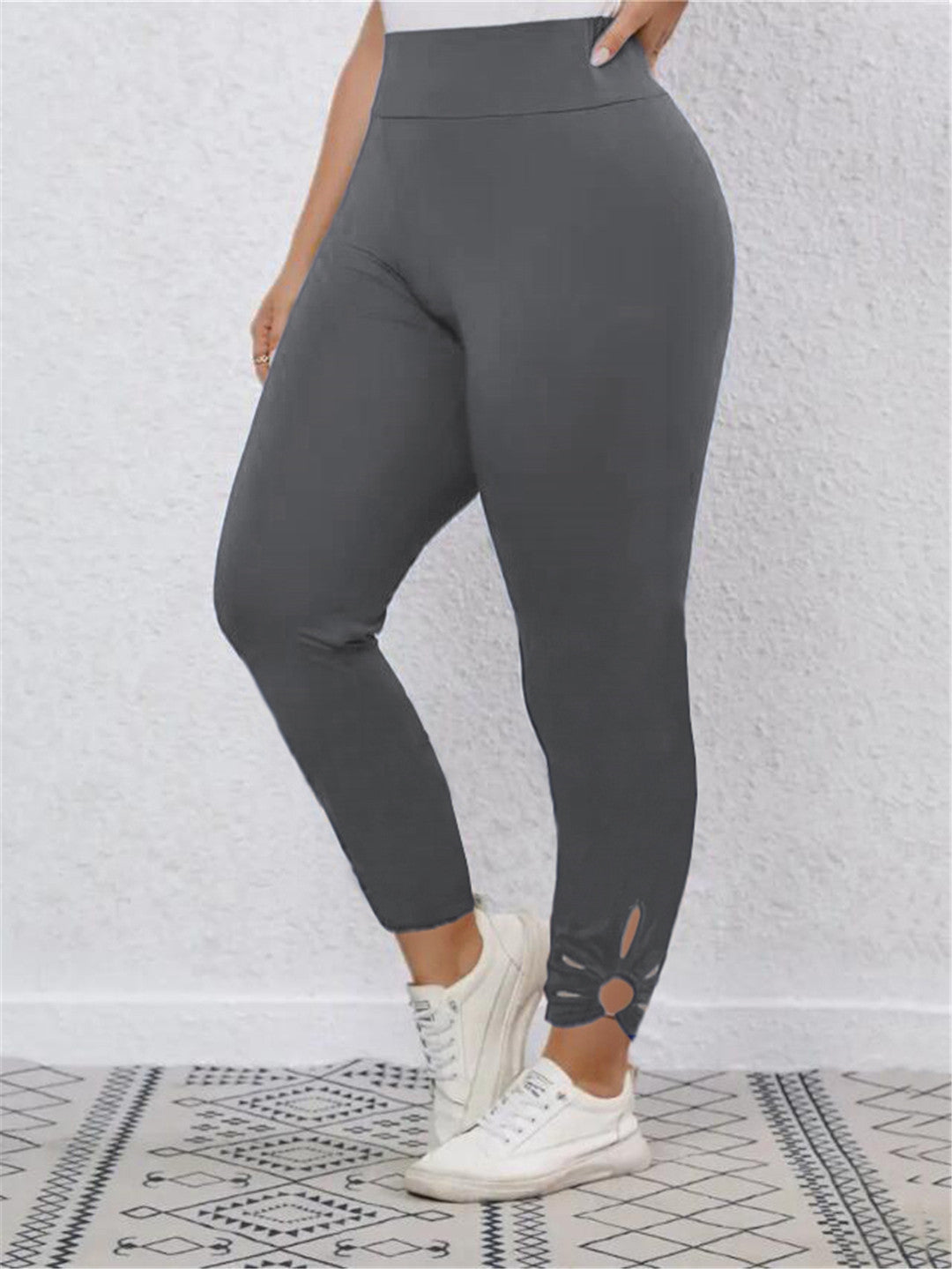Damen Hochbundige Leggings mit stilvollen Schnittdetails EB