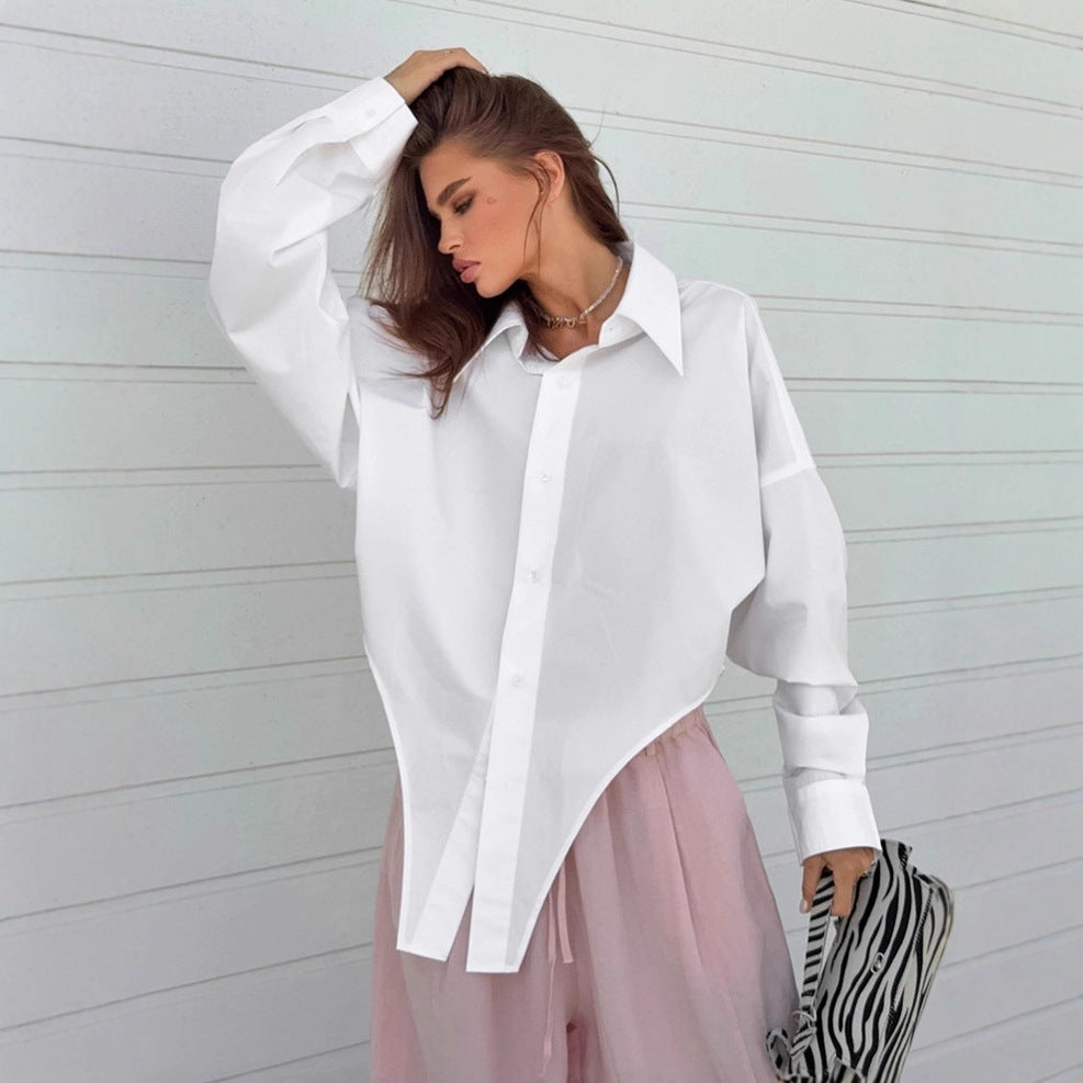 Damen Oversized Hemd mit lässigem Schnitt und modischen Details EB