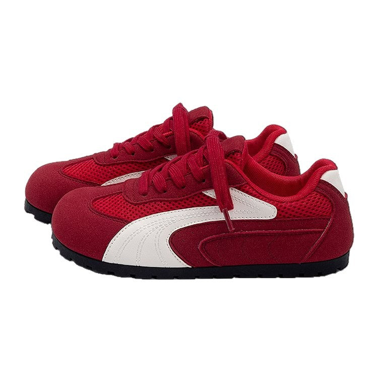 Damen sportliche Sneakers mit atmungsaktiver Oberflächenstruktur und rutschfester Sohle EB