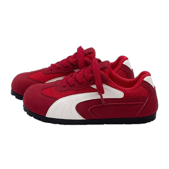 Damen sportliche Sneakers mit atmungsaktiver Oberflächenstruktur und rutschfester Sohle EB