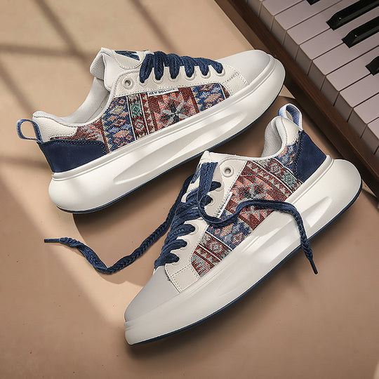 Damen Freizeit Sneaker mit modischer Textil-Oberfläche und bequemer Dämpfung EB