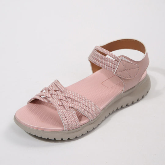 Damen Freizeitsandalen mit geflochtenem Riemen und rutschfester Sohle EB