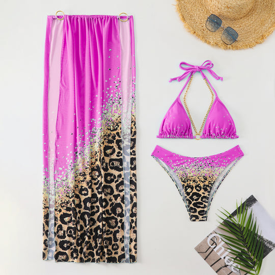 Damen Bikini-Set mit extravagantem Wickelrock und elegantem Schnitt EB