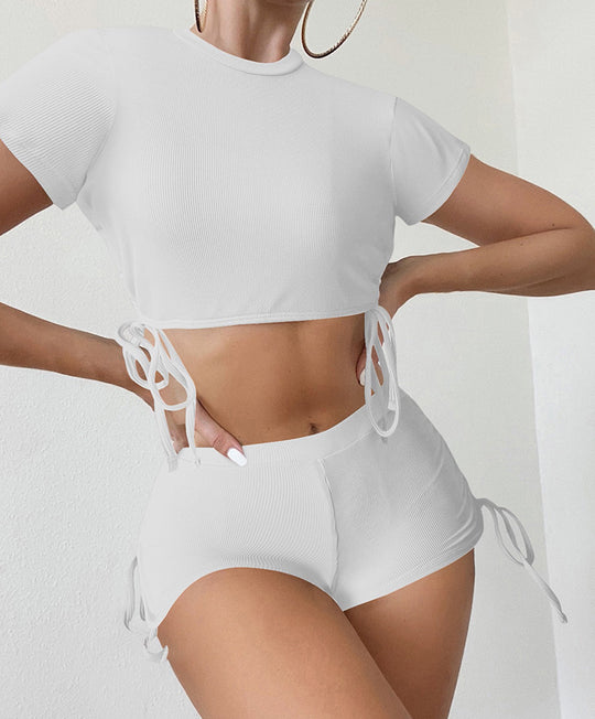 Damen Crop-Top und Shorts Set EB