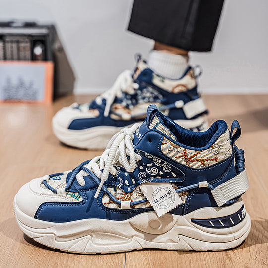 Damen Sportliche High-Top Sneakers mit modischem Ethno-Muster und innovativer Sohlentechnologie EB