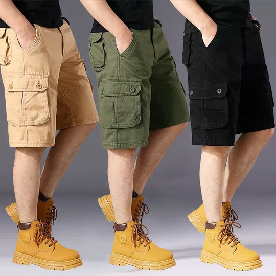 Herren Cargo-Shorts mit einer Vielzahl von praktischen Taschen und verstellbarem Bund EB