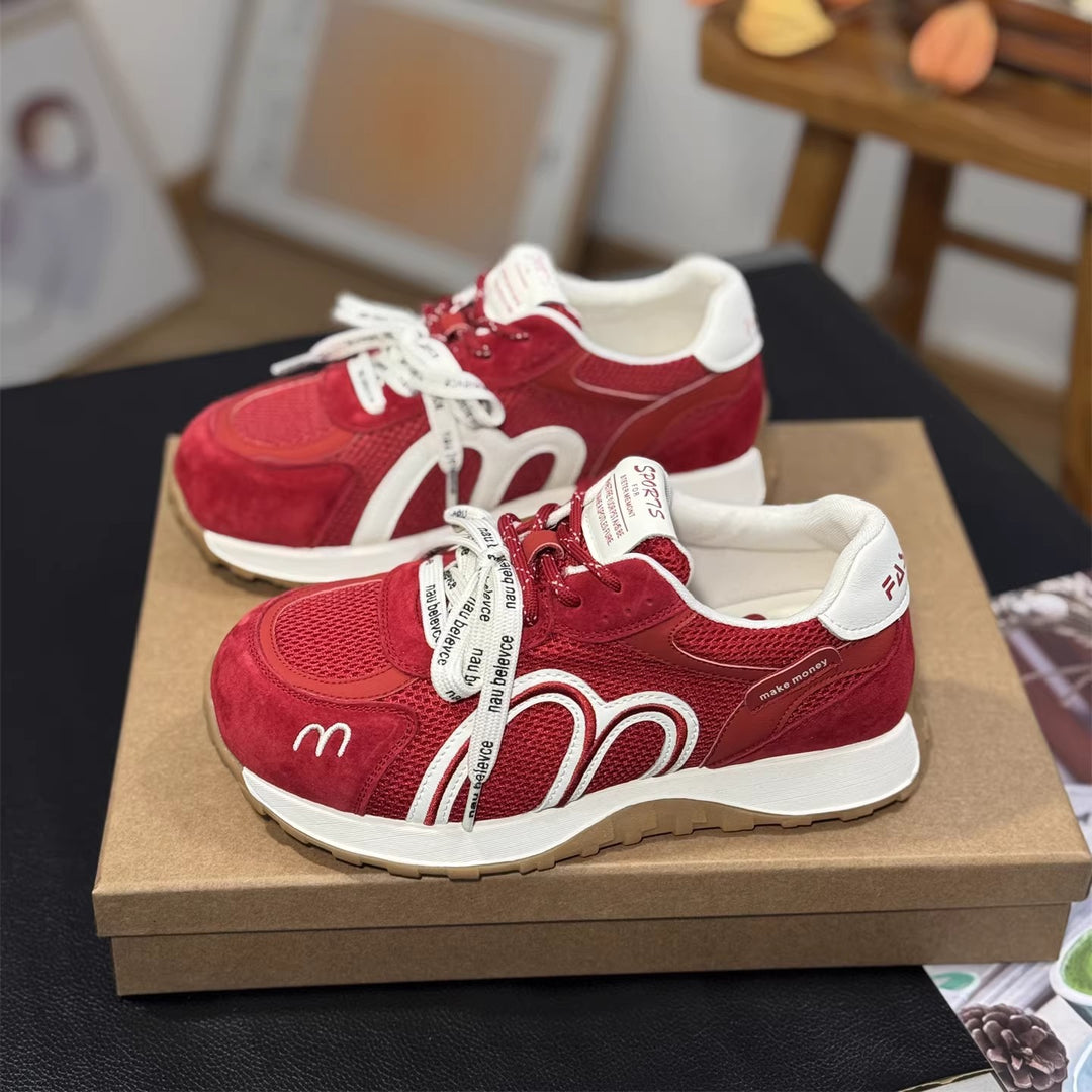 Damen Sportliche Sneakers mit atmungsaktiver Mesh-Oberfläche und bequemer Dämpfung EB