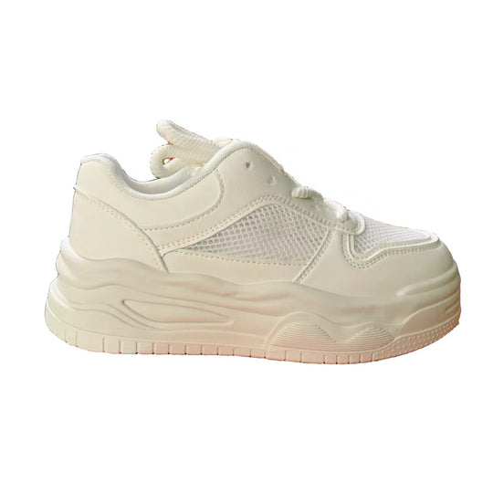 Damen Trendige Plateau-Sneaker mit atmungsaktivem Obermaterial EB