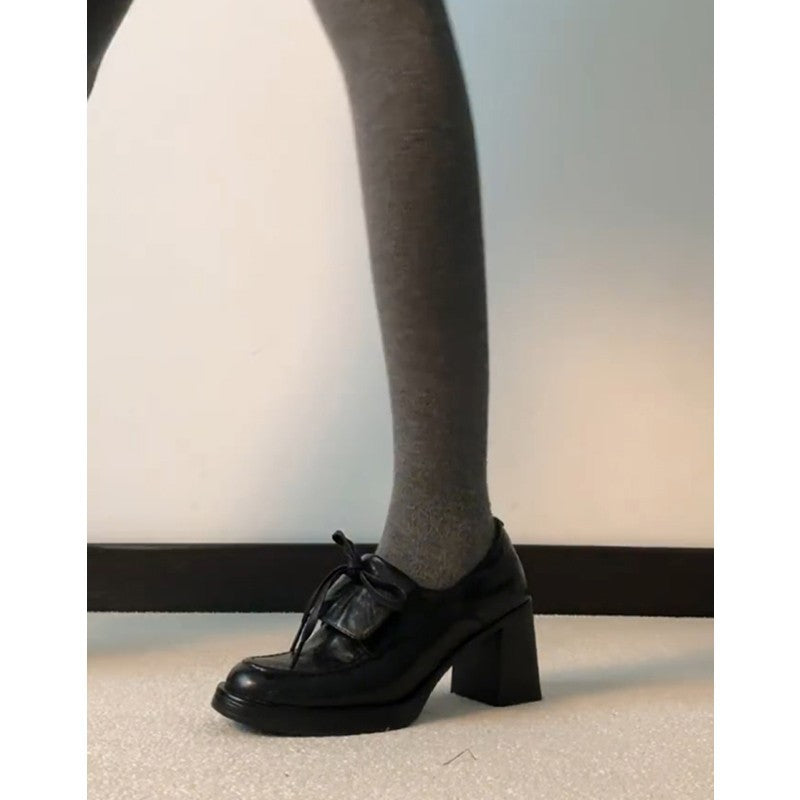 Damen elegante Plateau-Pumps mit dekorativem Schleifenakzent EB