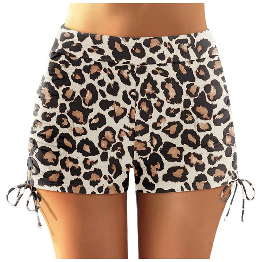 Damen sportliche Badeshorts mit verstellbarem Bund EB