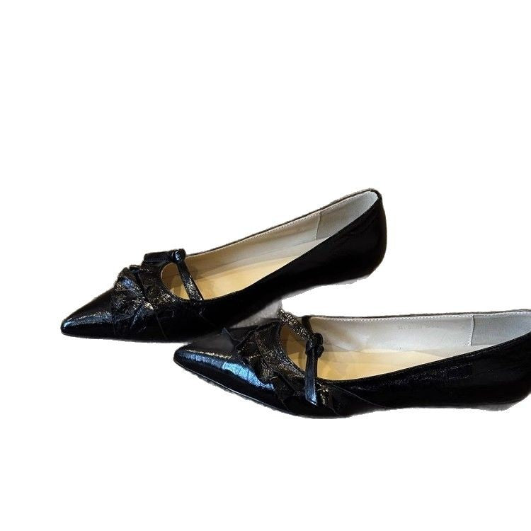 Damen elegante Slingpumps mit verspieltem Rüschen-Design und feinem Riemen EB