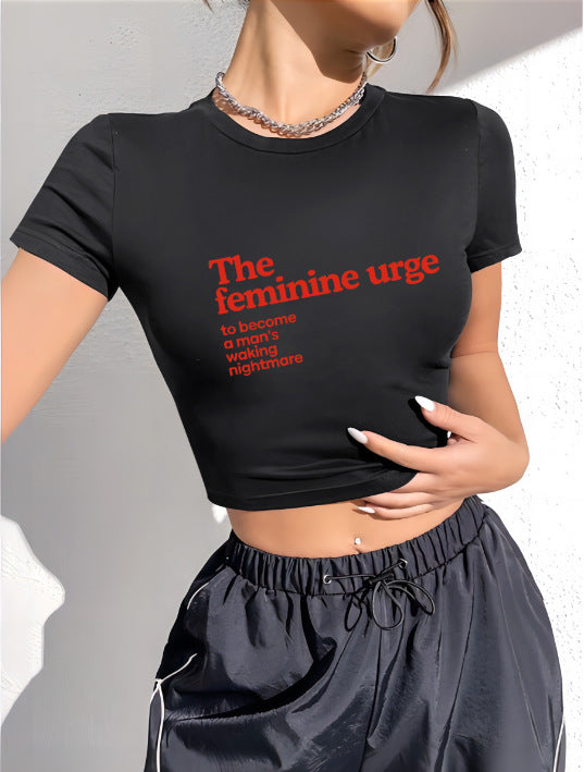 Damen Crop-Top mit innovativem Spinnen-Netz-Design EB