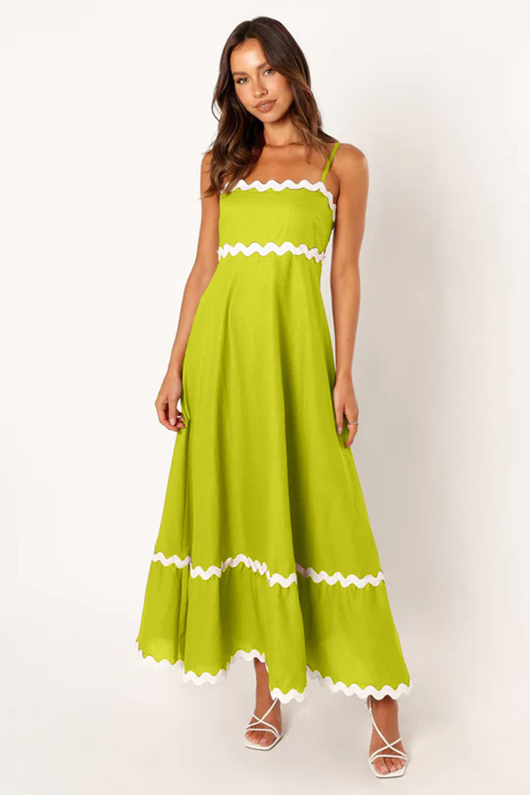 EB | Einfarbiges Spitzen-Hosenträger-Röhrentop-Kleid
