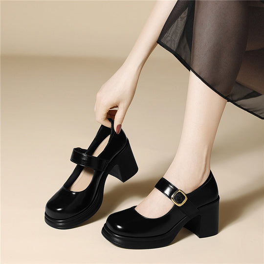 Damen Elegante und modische Ballerinas mit verstellbarem Riemen EB