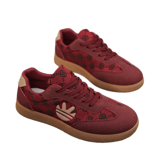 Damen Sportliche Sneakers mit bequemer samtiger Oberfläche und trendigem Grafikdesign EB
