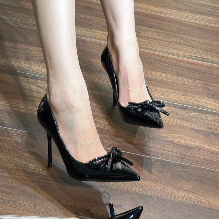 Damen elegante High Heels mit Schleifenakzent EB