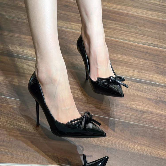 Damen elegante High Heels mit Schleifenakzent EB