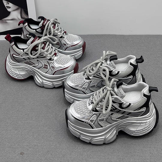 Damen Modische Chunky Sneakers mit innovativer Dämpfungstechnologie EB