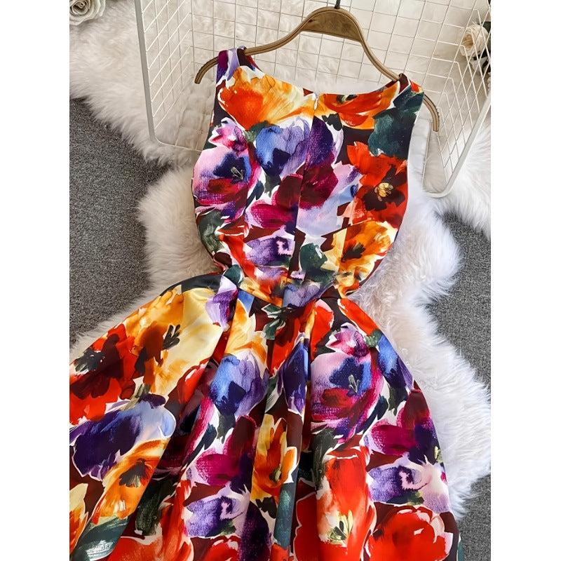 Damen Maxi-Kleid mit floraler Gestaltung und elegantem Schnitt EB