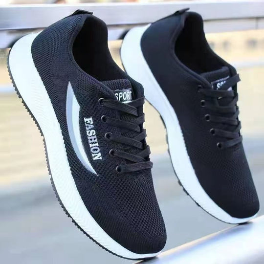Damen Sportliche Mesh Sneakers mit atmungsaktiver Oberflächenstruktur EB