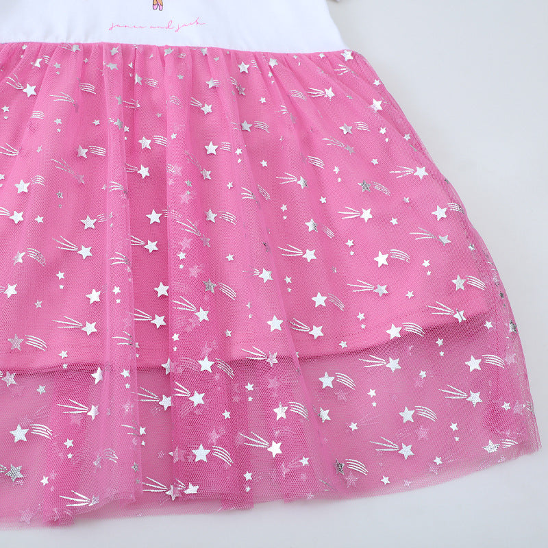 Mädchen Ballettkleid mit glitzernden Sternen und bezauberndem Tüllrock EB