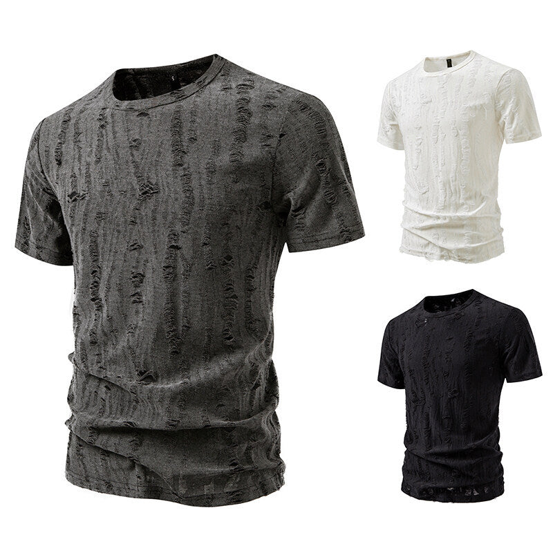 Herren T-Shirt mit strukturiertem Vintage-Design EB