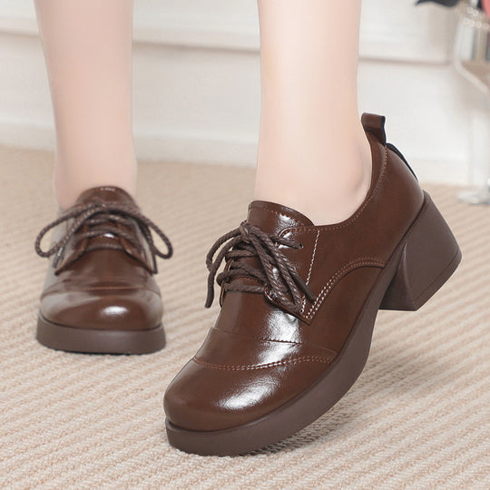 Damen Schnürschuhe mit komfortablem Blockabsatz und modischem Design EB