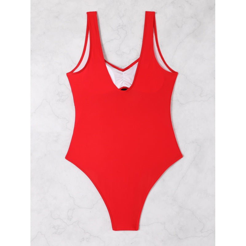 Damen Cut-Out Badeanzug mit floralem Detail und figurformendem Schnitt EB