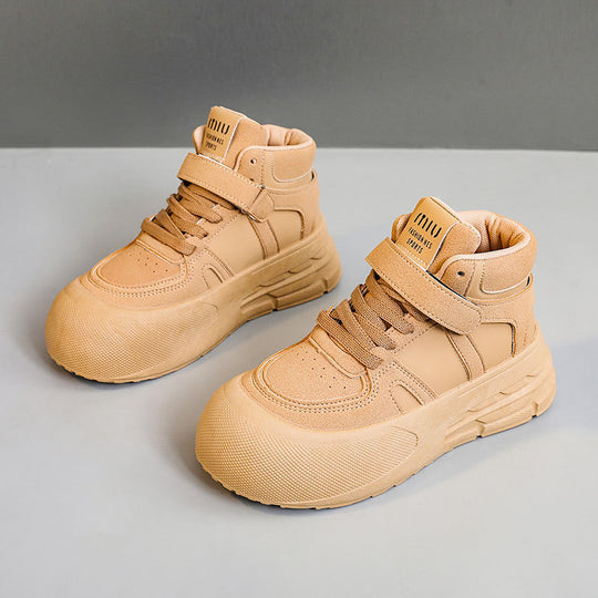 Damen Sportliche High-Top Sneakers mit praktischem Klettverschluss und strapazierfähigem Obermaterial EB