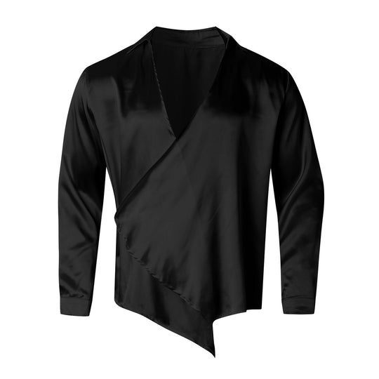 Damen Satin-Wickelbluse EB