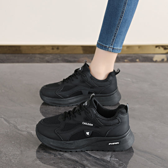 Damen Sportliche Sneakers mit atmungsaktiver Netzstruktur und dämpfender Laufsohle EB