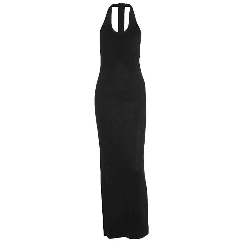 Damen Elegantes Maxikleid mit Halterneck und figurbetontem Schnitt EB