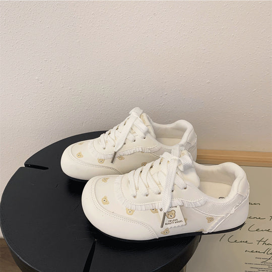 Damen Sneakers mit niedlichem Bärenmotiv und komfortabler Sohle EB