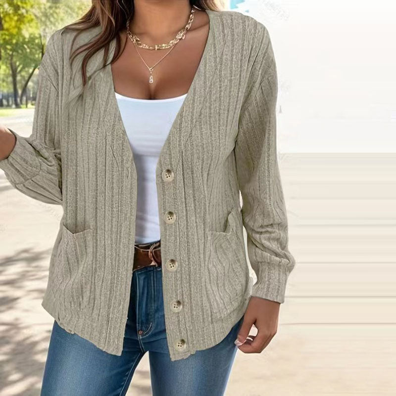 EB | Strickjacke Polyester Komfortabel, Leicht, Taschen