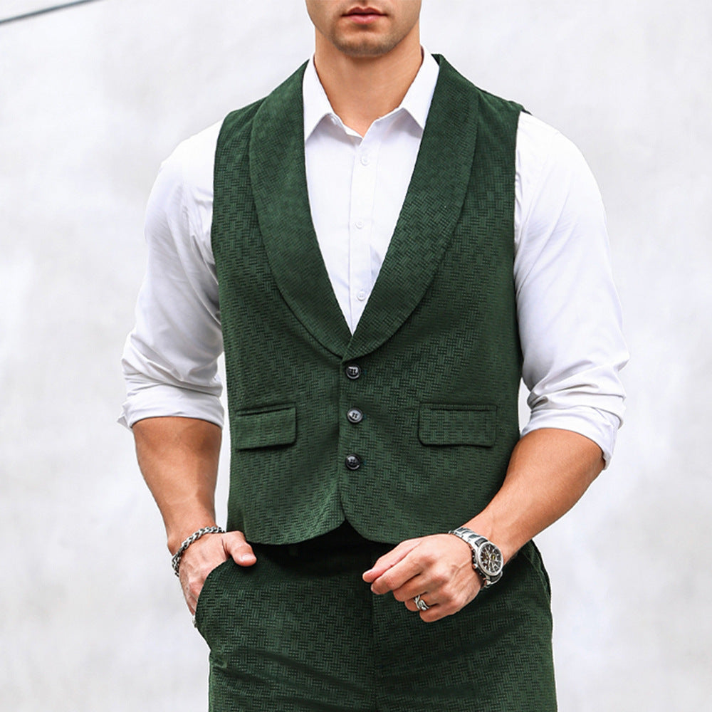 Herren elegante Weste mit strukturiertem Design und modernen Details EB
