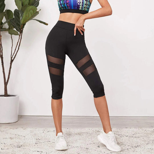 Damen Fitness-Leggings mit innovativen Mesh-Einsätzen EB