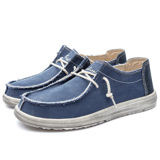 Damen lässige Segelschuhe aus strapazierfähigem Denim-Material EB