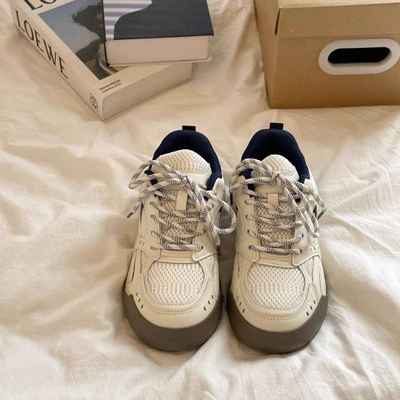 Damen Sportliche Sneaker mit atmungsaktiver Netzoberfläche und stabiler Sohle EB
