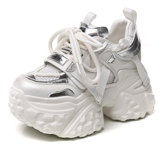 Damen Chunky Sneakers mit reflektierenden Akzenten und verstärktem Dämpfungssystem EB
