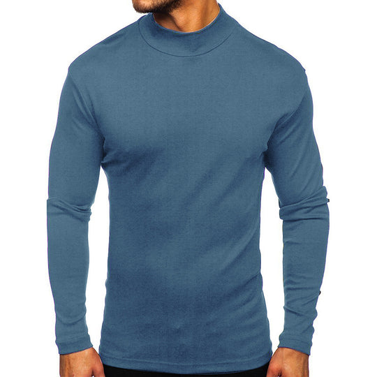 Herren Langarmshirt mit Stehkragen aus hochwertigem Material EB