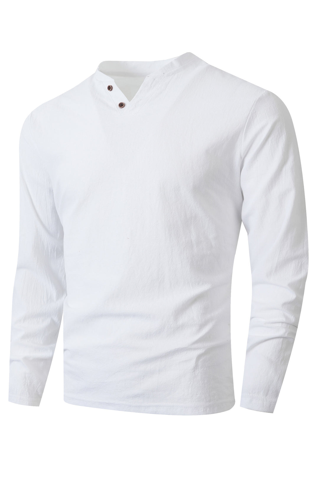 Herren Langarm Shirt mit modischem Henley-Ausschnitt EB