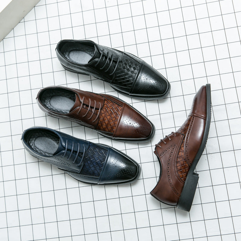 Damen Elegante Lederschuhe mit strukturiertem Obermaterial und klassischem Design EB