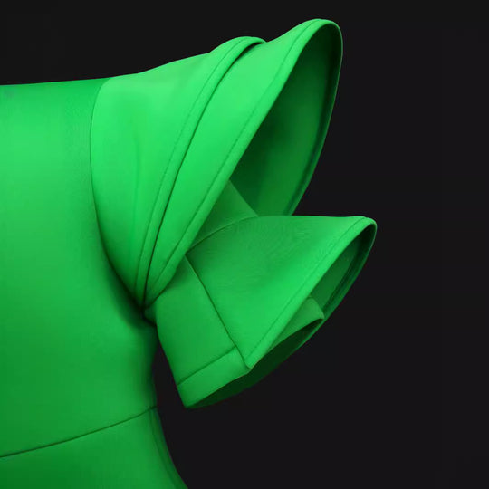 Damen Figurbetontes Kleid mit Voluminösem Schleifen-Detail EB