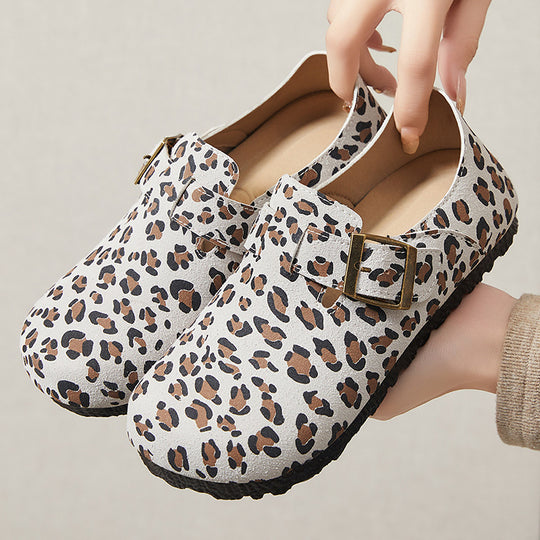Damen Modische Clogs mit dekorativem Schnallenverschluss und rutschfester Sohle EB