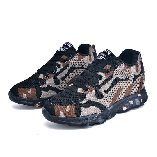 Damen Sportliche Freizeitsneaker im Camouflage-Design EB