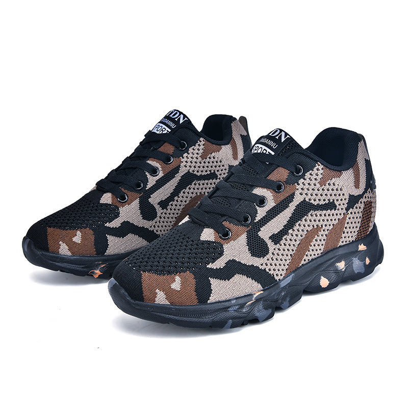 Damen Sportliche Sneaker mit Camouflage-Design und atmungsaktiver Obermaterialstruktur EB