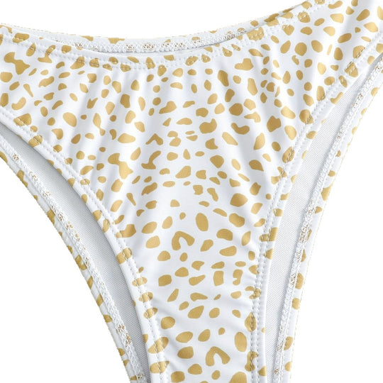 Damen Bikini-Set mit modischem Animal-Print und eleganten Verzierungen EB