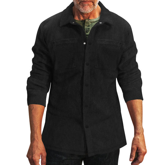 Herren Cord-Jacke mit praktischen Brusttaschen und modernem Schnitt EB